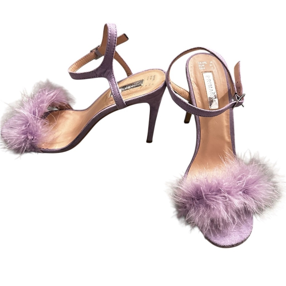 Primark, lilac feather heels, size 8 - Picture 11 of 11